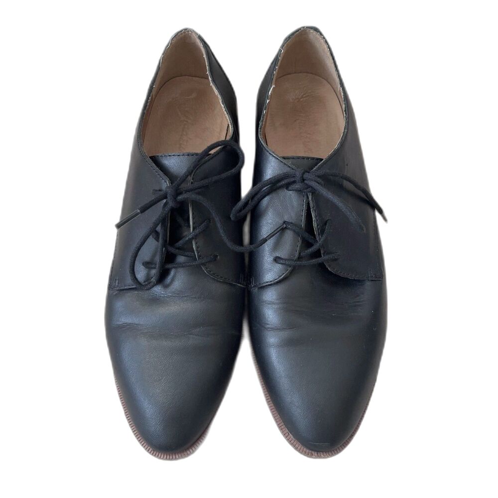 Madewell Black Leather Oxfords